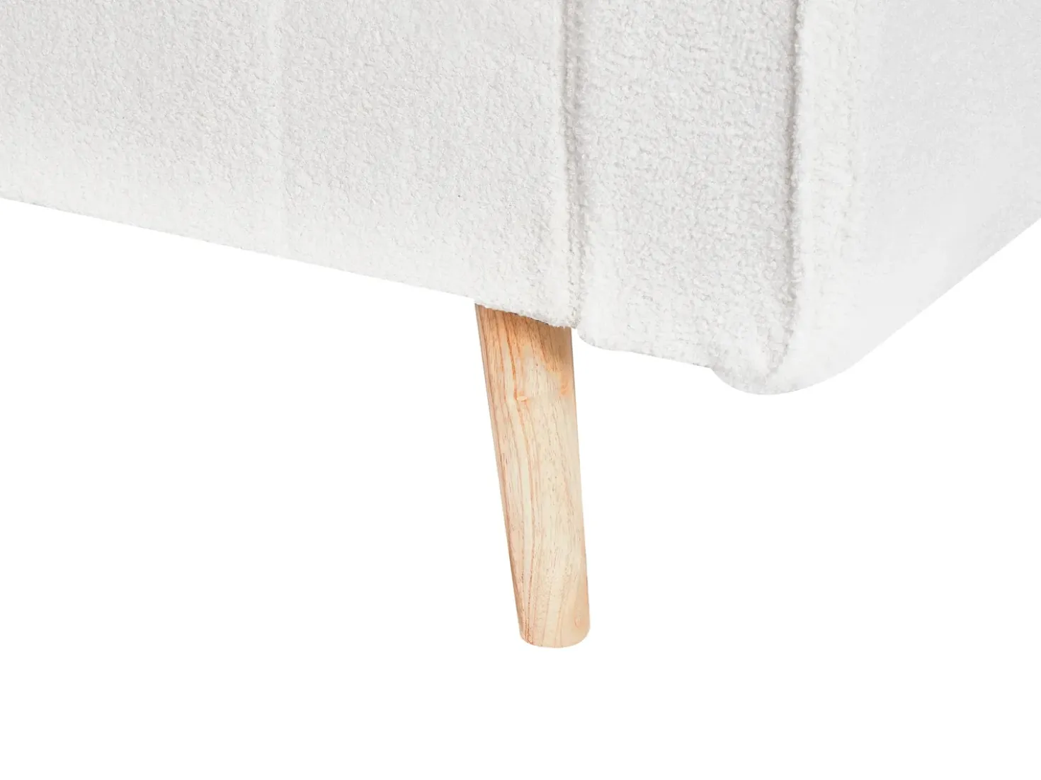 Divano letto angolare 4 posti VADSO Bouclé Bianco sporco Lato destro