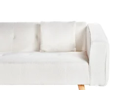 Divano letto angolare 4 posti VADSO Bouclé Bianco sporco Lato destro