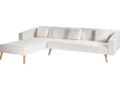 Divano letto angolare 4 posti VADSO Bouclé Bianco sporco Lato destro