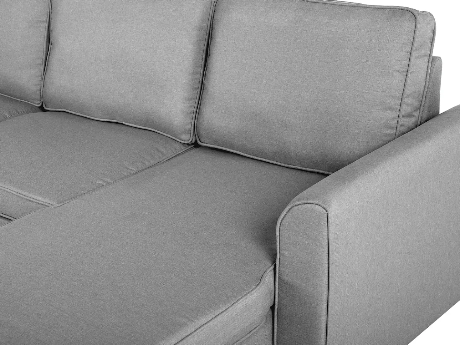 Divano letto angolare 3 posti NESNA Tessuto Grigio chiaro con contenitore Lato Sinistro