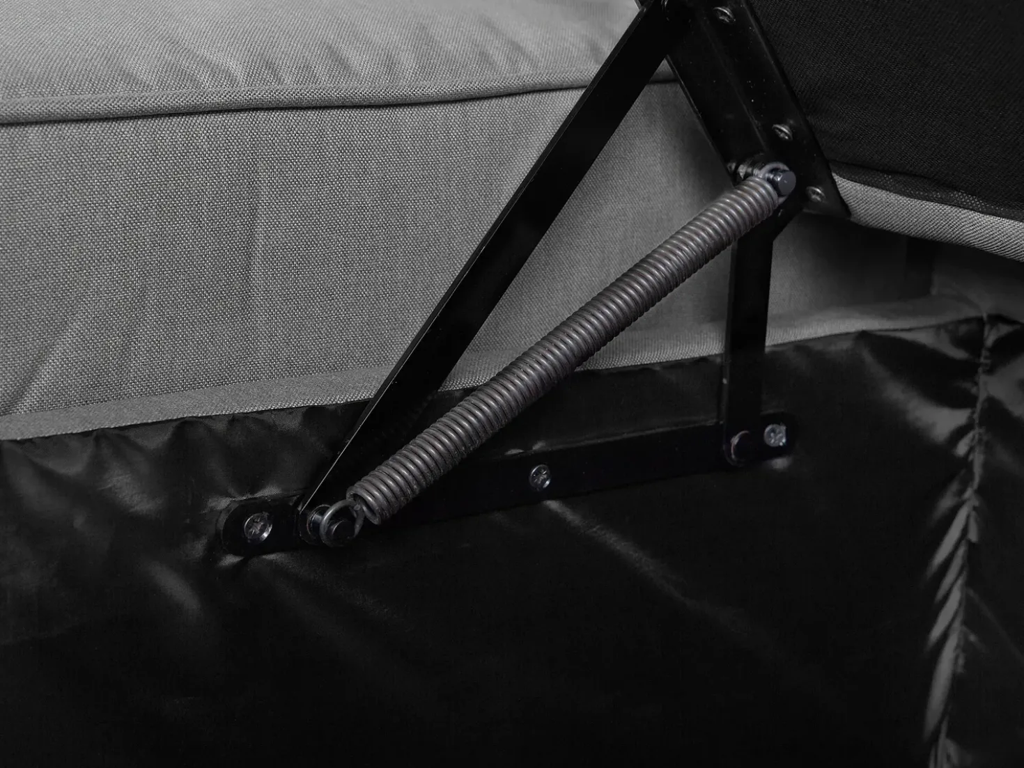 Divano letto angolare 3 posti NESNA Tessuto Grigio chiaro con contenitore Lato Sinistro