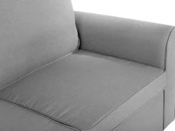 Divano letto angolare 3 posti NESNA Tessuto Grigio chiaro con contenitore Lato Sinistro