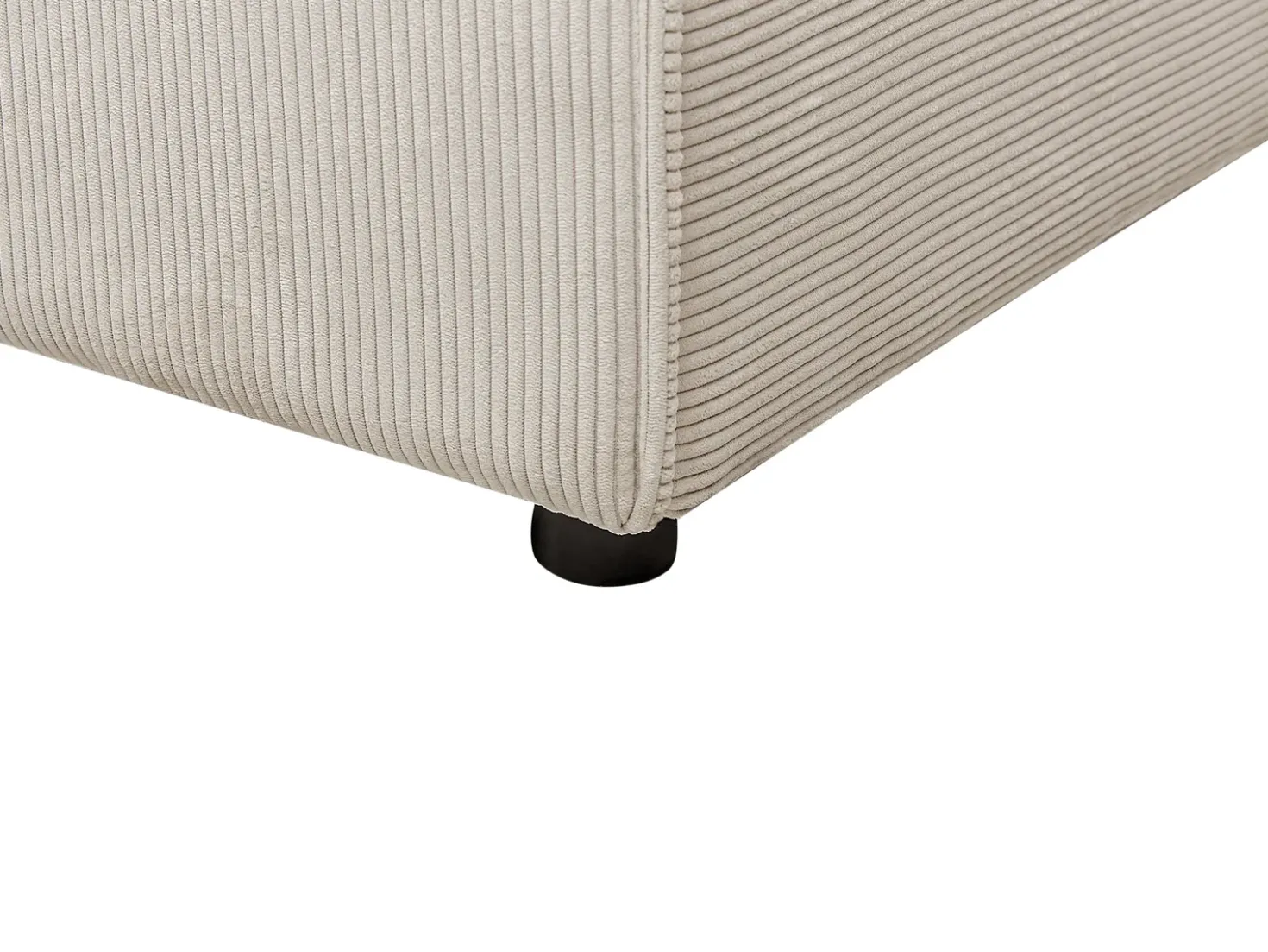 Divano letto angolare 3 posti ABACKA Velluto a coste Beige Lato Sinistro