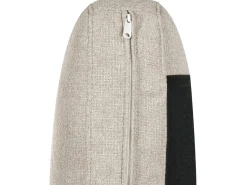 Divano letto angolare 3 posti HRISEY Lino sintetico Beige con contenitore Lato destro
