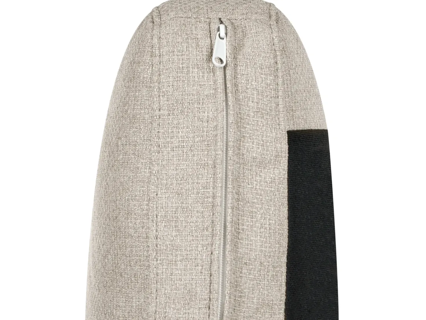 Divano letto angolare 3 posti HRISEY Lino sintetico Beige con contenitore Lato destro