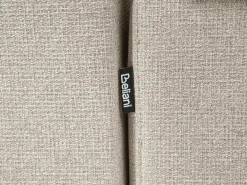Divano letto angolare 3 posti HRISEY Lino sintetico Beige con contenitore Lato destro