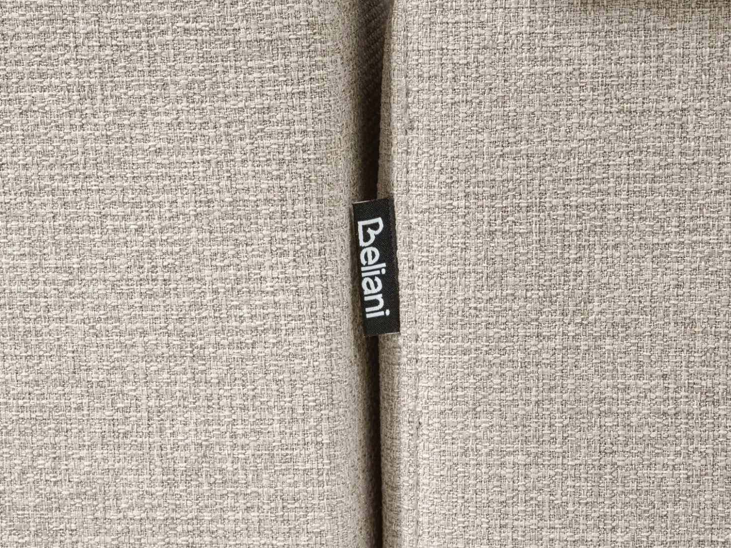 Divano letto angolare 3 posti HRISEY Lino sintetico Beige con contenitore Lato destro