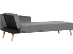 Divano letto angolare 4 posti VADSO Velluto Grigio Lato Sinistro
