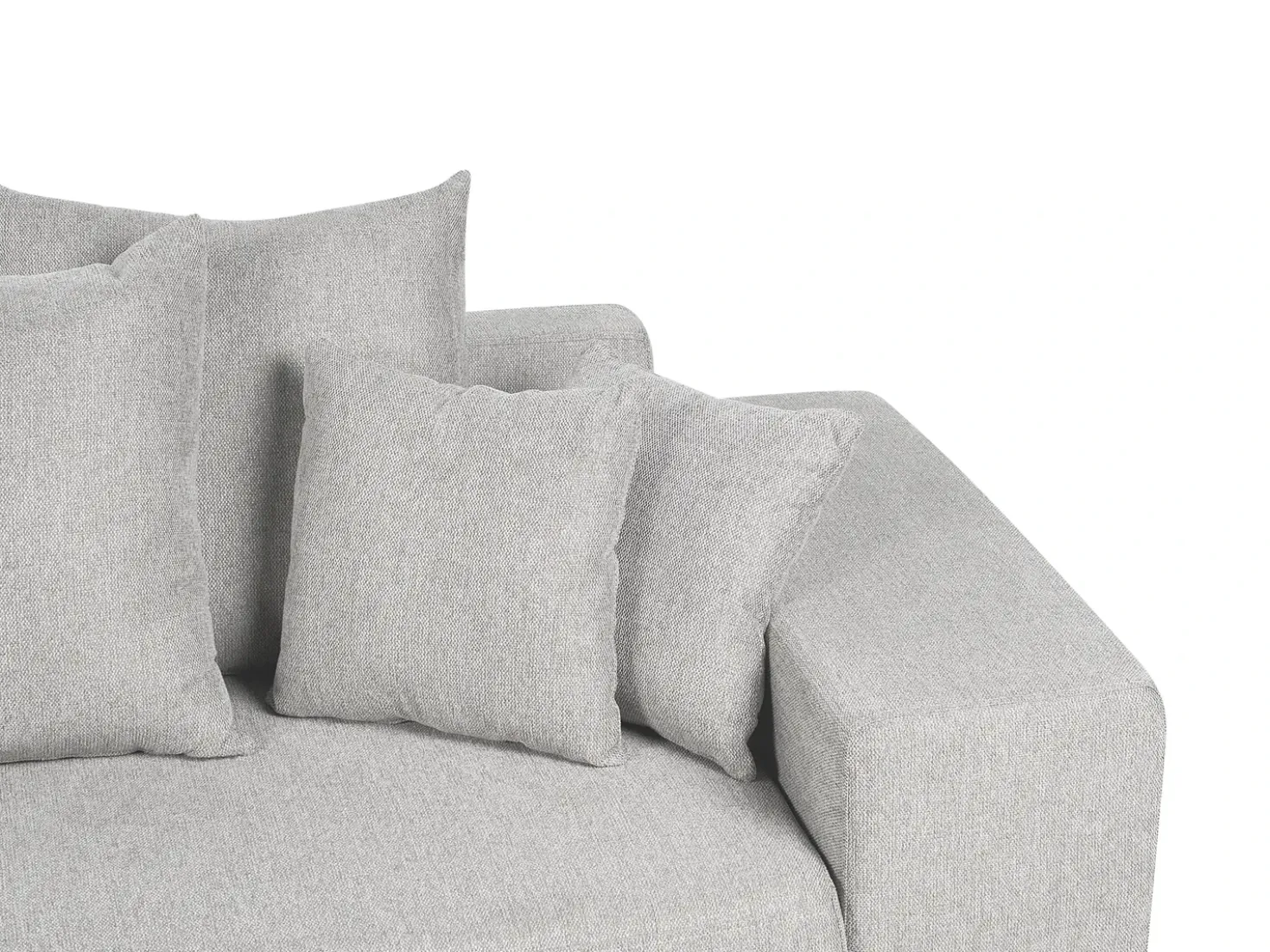 Divano letto angolare 3 posti LUSPA Tessuto Grigio chiaro con contenitore Lato Sinistro