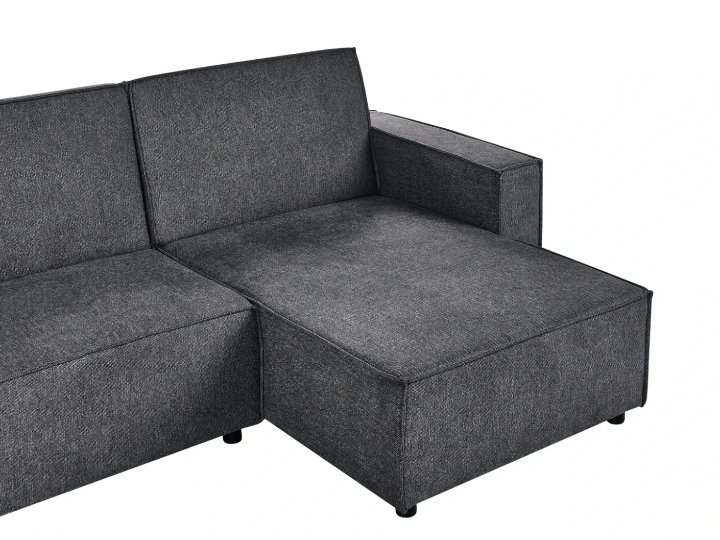 Divano letto angolare 3 posti ROMEDAL II Tessuto Grigio grafite Lato Sinistro