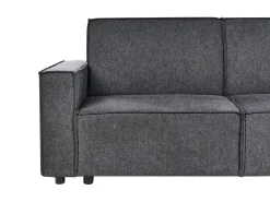 Divano letto angolare 3 posti ROMEDAL II Tessuto Grigio grafite Lato Sinistro