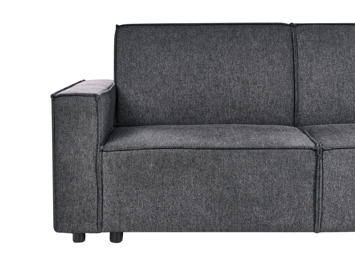 Divano letto angolare 3 posti ROMEDAL II Tessuto Grigio grafite Lato Sinistro