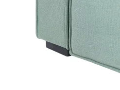 Divano letto angolare 3 posti EDANE Tessuto Verde chiaro con contenitore Lato Sinistro