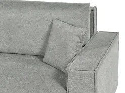 Divano letto angolare 3 posti KARILA Tessuto Grigio con contenitore Lato Sinistro