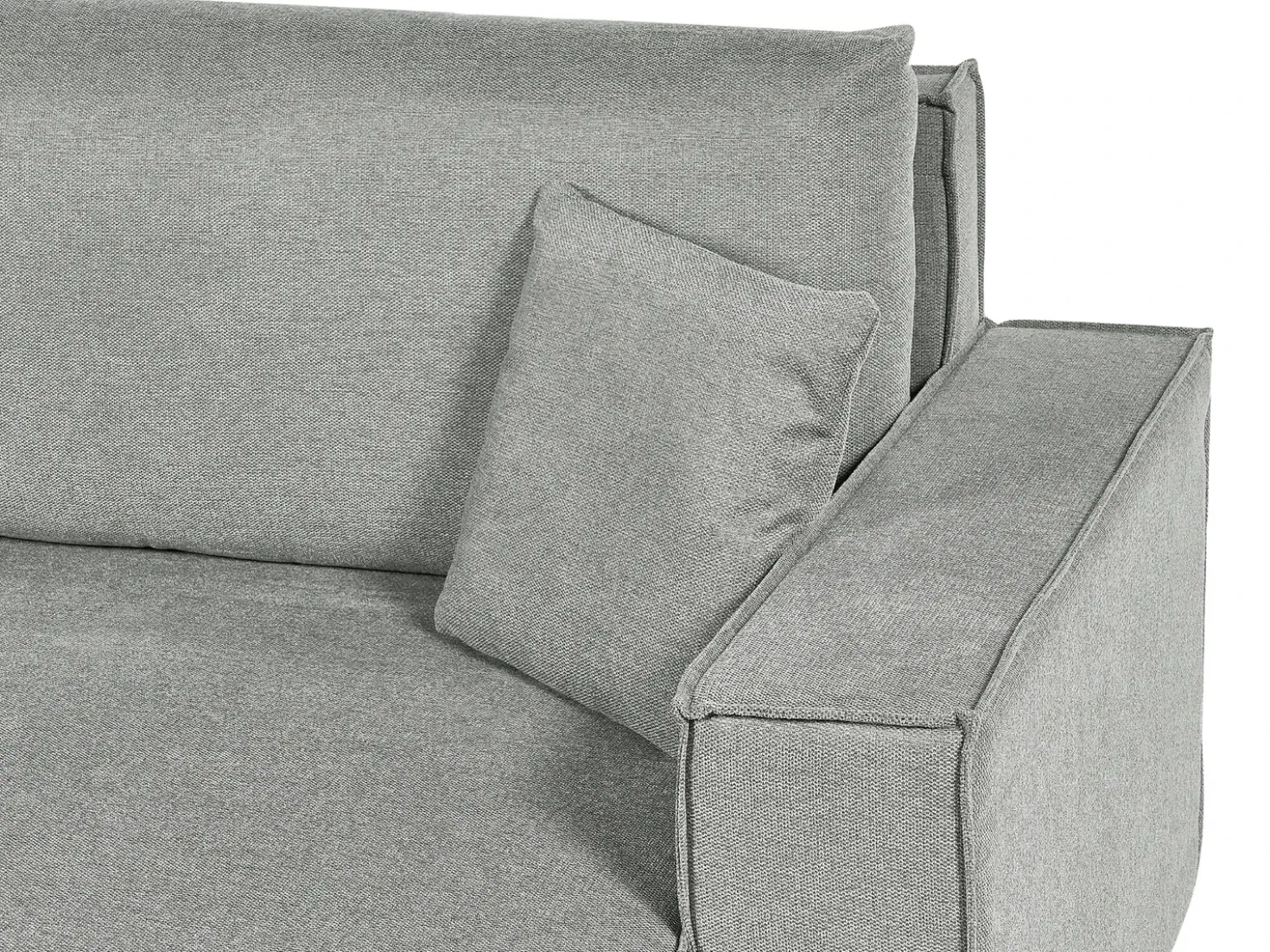 Divano letto angolare 3 posti KARILA Tessuto Grigio con contenitore Lato Sinistro