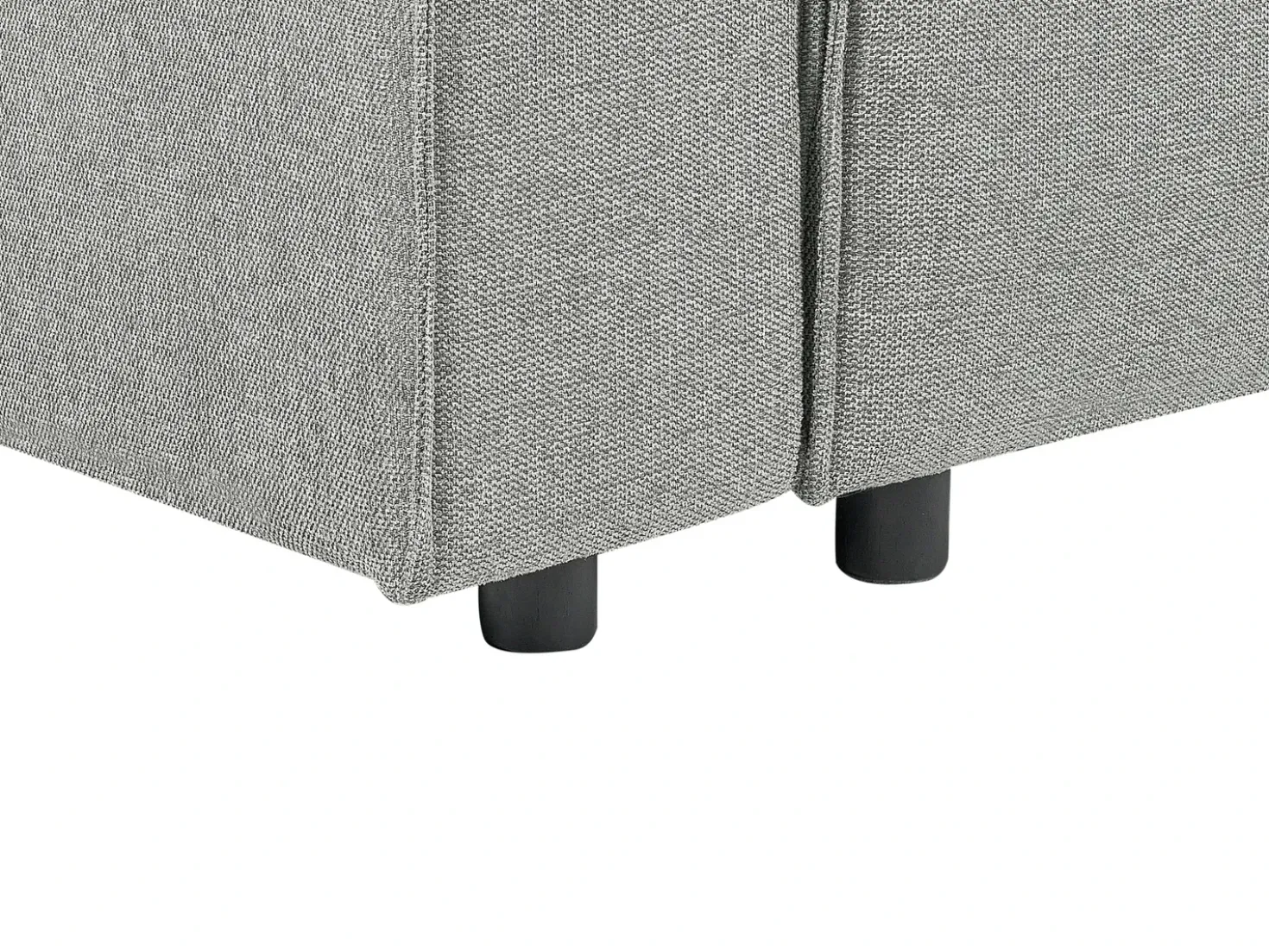 Divano letto angolare 3 posti KARILA Tessuto Grigio con contenitore Lato Sinistro