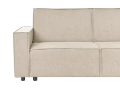 Divano letto angolare 3 posti ROMEDAL II Tessuto Beige Lato Sinistro