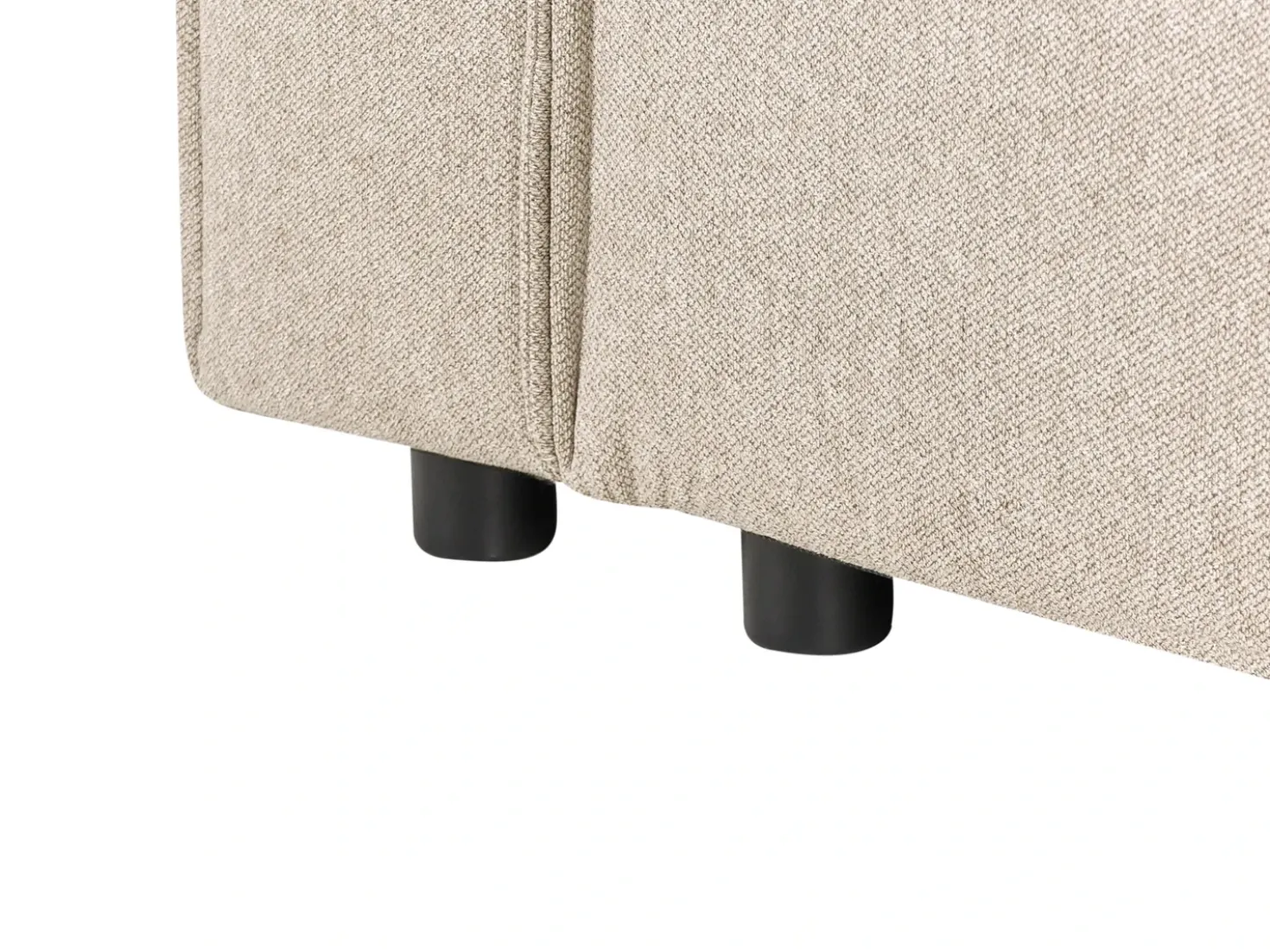 Divano letto angolare 3 posti ROMEDAL II Tessuto Beige Lato Sinistro