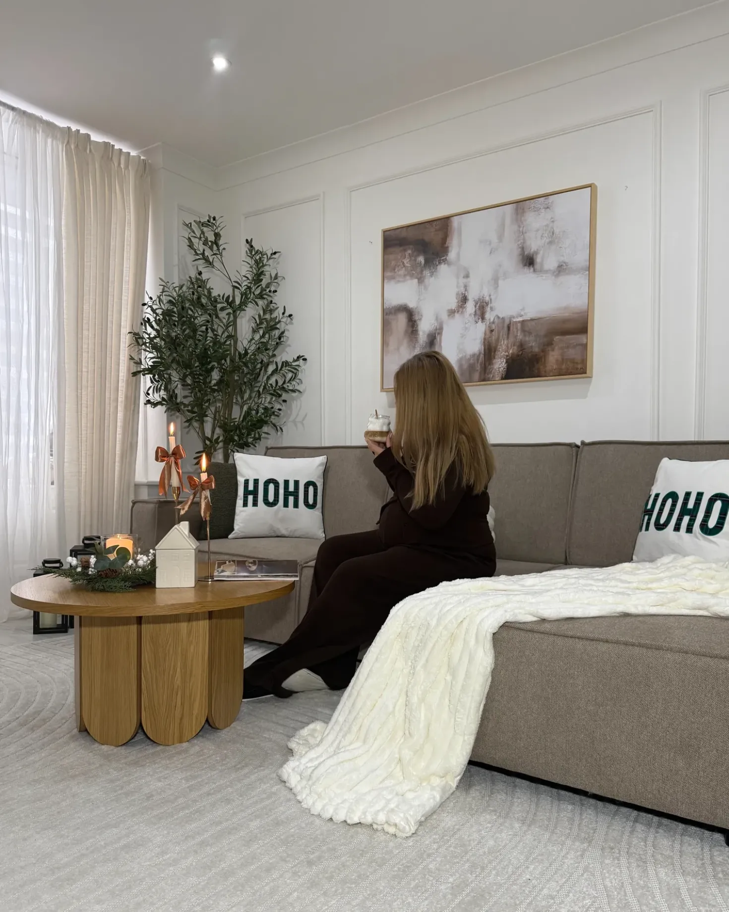 Divano letto angolare 3 posti ROMEDAL II Tessuto Beige Lato Sinistro