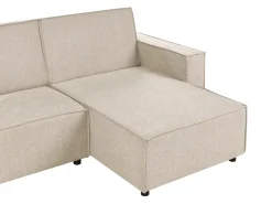 Divano letto angolare 3 posti ROMEDAL II Tessuto Beige Lato Sinistro