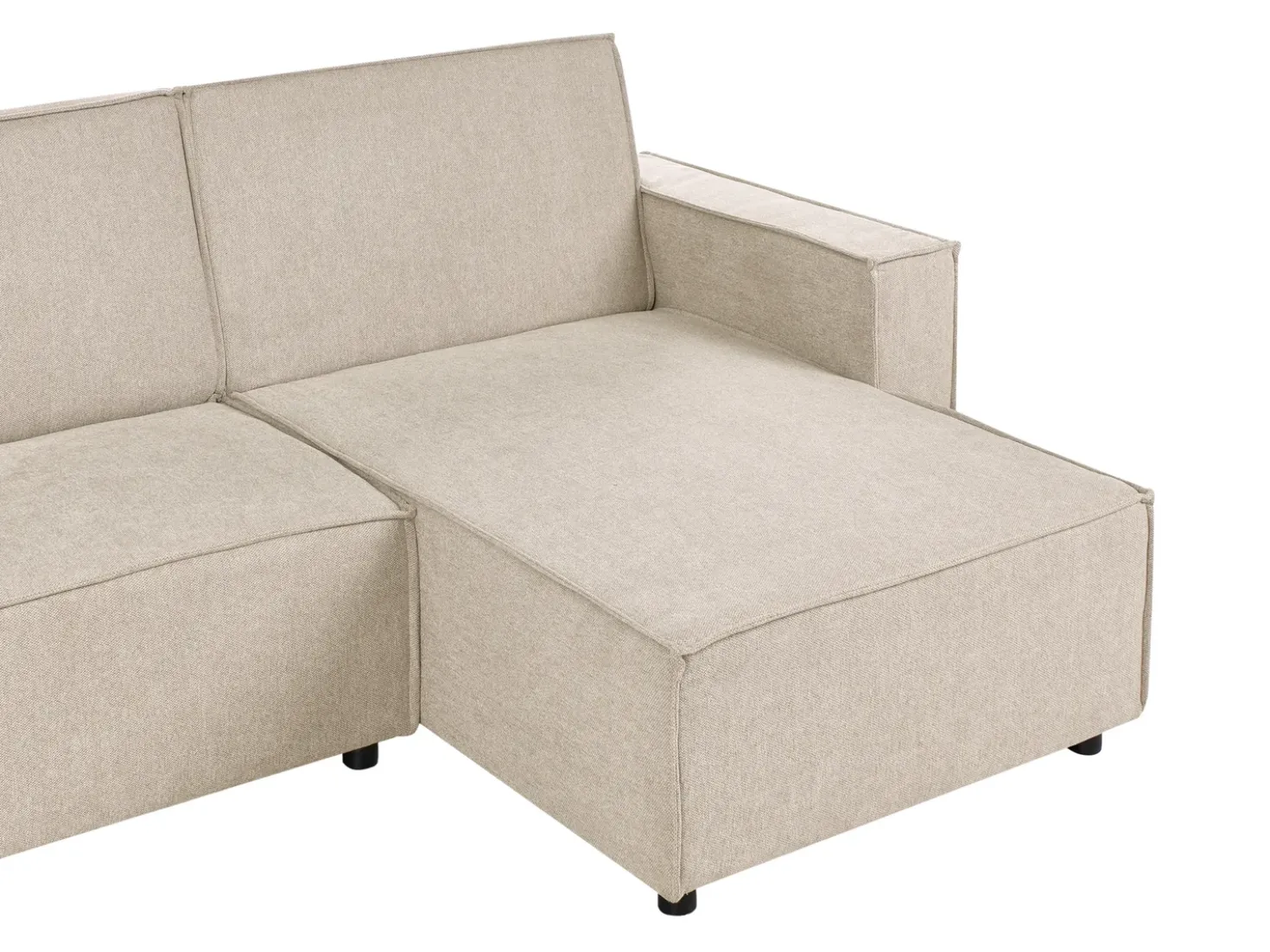 Divano letto angolare 3 posti ROMEDAL II Tessuto Beige Lato Sinistro