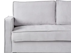 Divano letto angolare 3 posti TEJN Tessuto Grigio chiaro con contenitore Lato Sinistro