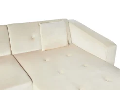 Divano letto angolare 4 posti VADSO Velluto Beige chiaro Lato Sinistro