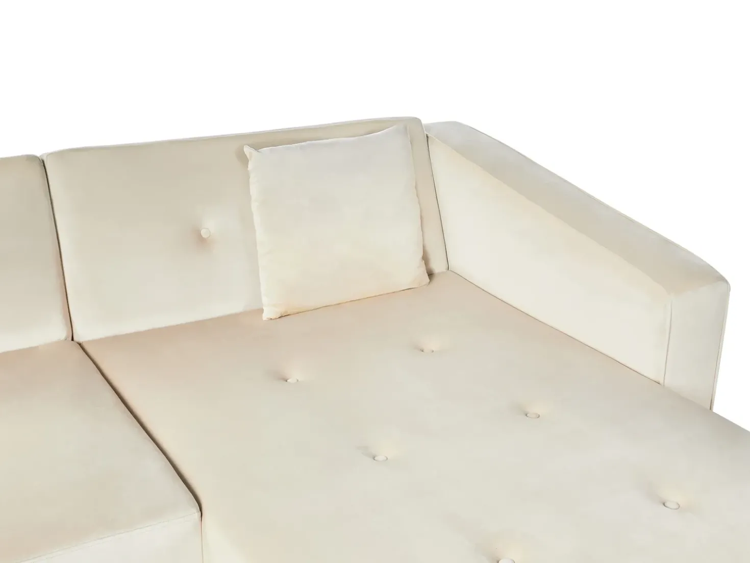 Divano letto angolare 4 posti VADSO Velluto Beige chiaro Lato Sinistro