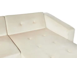 Divano letto angolare 4 posti VADSO Velluto Beige chiaro Lato Sinistro