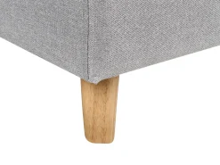 Divano letto angolare 4 posti FLAKK Tessuto Grigio chiaro con contenitore Lato Sinistro