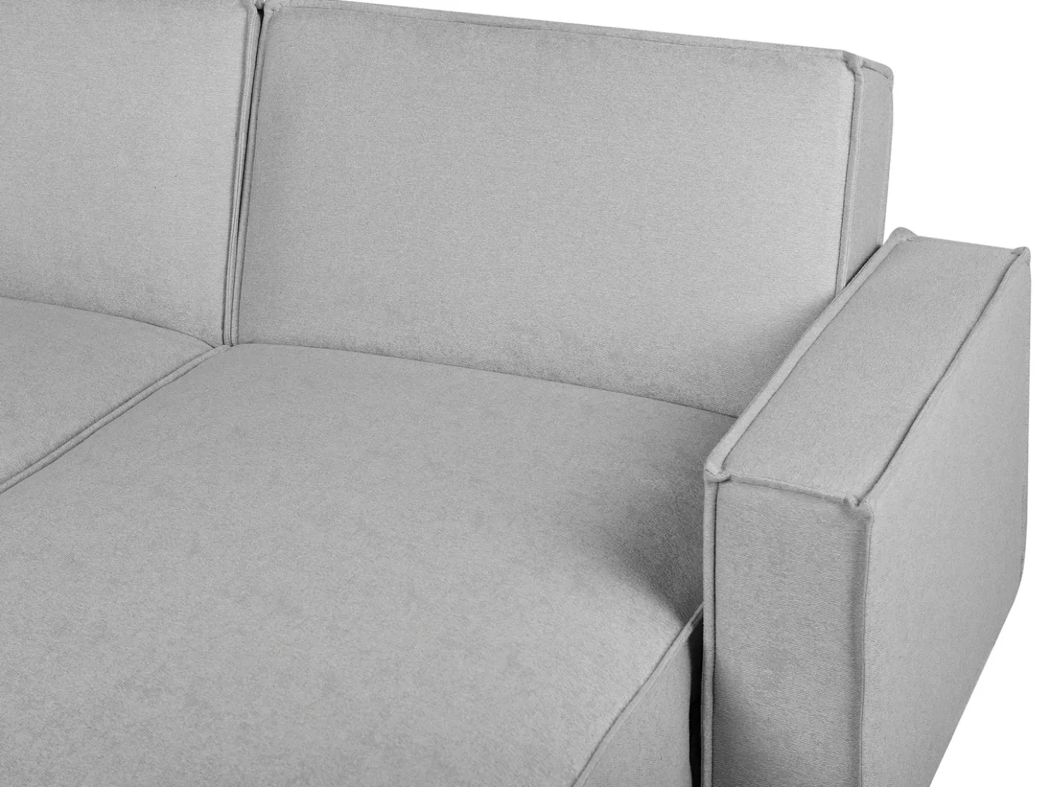 Divano letto angolare 3 posti ROMEDAL Tessuto Grigio chiaro Lato Sinistro