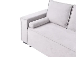 Divano letto angolare 3 posti EDANE Tessuto Grigio con contenitore Lato Sinistro