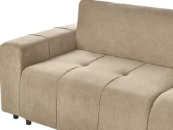 Divano letto angolare 3 posti INNVIK Tessuto Marrone Lato Sinistro