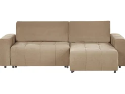 Divano letto angolare 3 posti INNVIK Tessuto Marrone Lato Sinistro