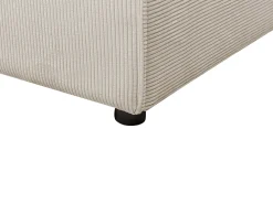 Divano letto angolare 3 posti ABACKA Velluto a coste Beige Lato destro