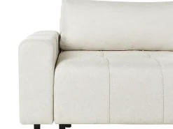 Divano letto angolare 4 posti INNVIK Tessuto Beige chiaro con contenitore Lato Sinistro