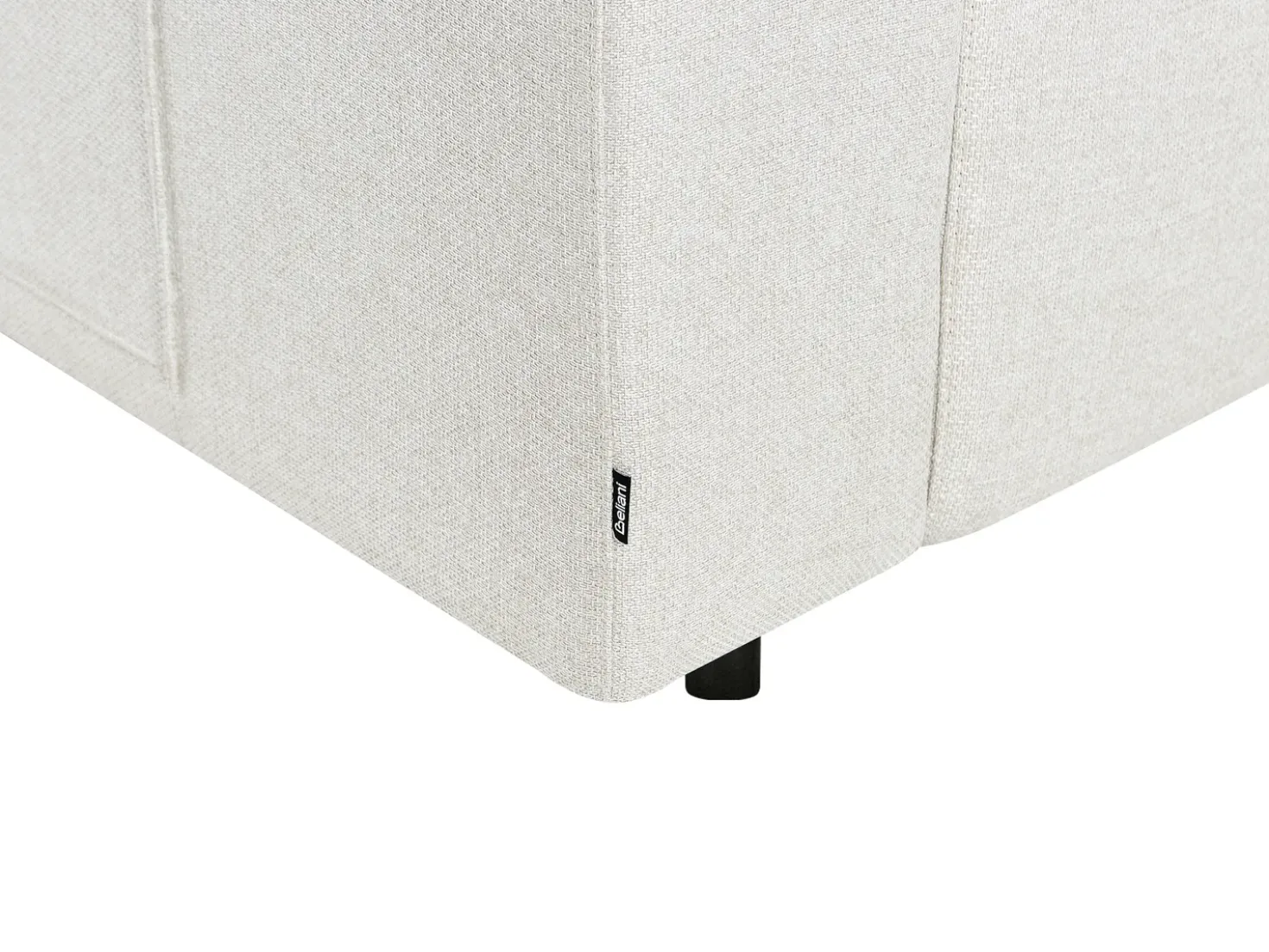 Divano letto angolare 4 posti INNVIK Tessuto Beige chiaro con contenitore Lato Sinistro