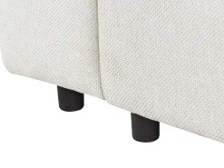 Divano letto angolare 4 posti INNVIK Tessuto Beige chiaro con contenitore Lato Sinistro