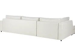 Divano letto angolare 4 posti INNVIK Tessuto Beige chiaro con contenitore Lato Sinistro