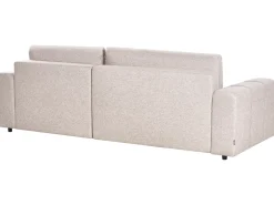 Divano letto angolare 3 posti INNVIK Tessuto Marrone chiaro con contenitore Lato destro