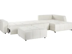 Divano letto angolare 4 posti INNVIK Tessuto Beige chiaro Lato Sinistro