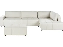 Divano letto angolare 4 posti INNVIK Tessuto Beige chiaro Lato Sinistro