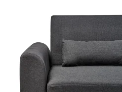 Divano letto angolare 3 posti OLLSTA Tessuto Nero Lato Sinistro