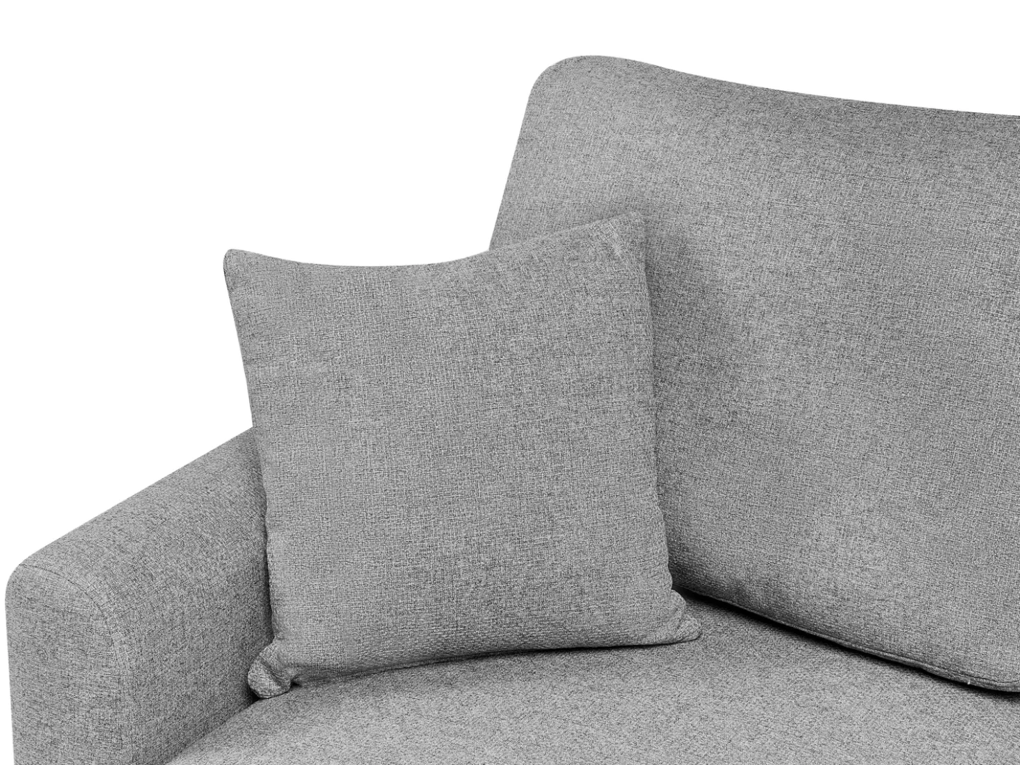 Divano letto angolare 3 posti NASSJO Lino sintetico Grigio Lato destro