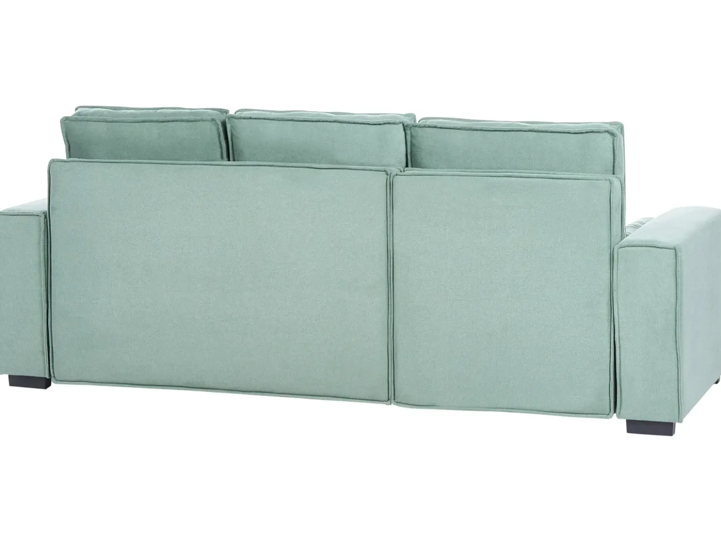 Divano letto angolare 3 posti EDANE Tessuto Verde chiaro con contenitore Lato destro