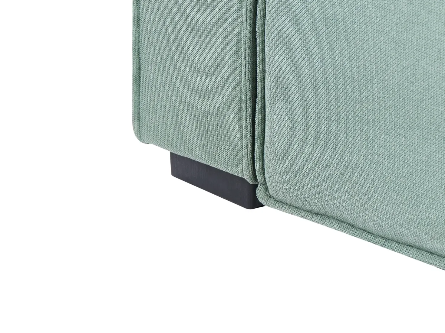 Divano letto angolare 3 posti EDANE Tessuto Verde chiaro con contenitore Lato destro