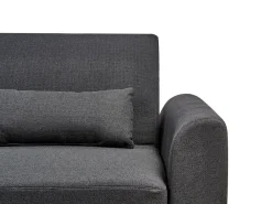 Divano letto angolare 3 posti OLLSTA Tessuto Nero Lato destro
