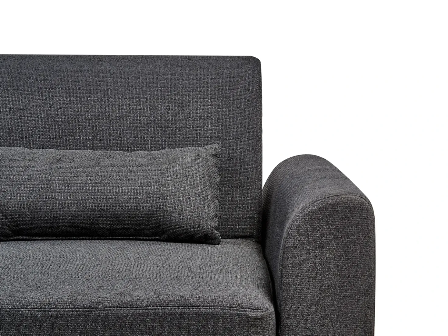 Divano letto angolare 3 posti OLLSTA Tessuto Nero Lato destro