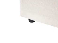 Divano letto angolare 3 posti HRISEY Bouclé Bianco con contenitore Lato destro