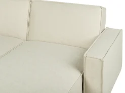 Divano letto angolare 3 posti ROMEDAL Tessuto Beige Lato Sinistro